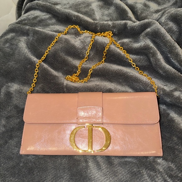 Christian Dior evening clutch - beige leather with Gold Hardware - Picture 2 of 4